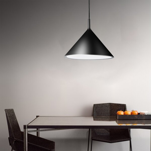 Sospensione nero gea luce barbie sg e27 led alluminio lampada soffitto moderna - Gea Luce