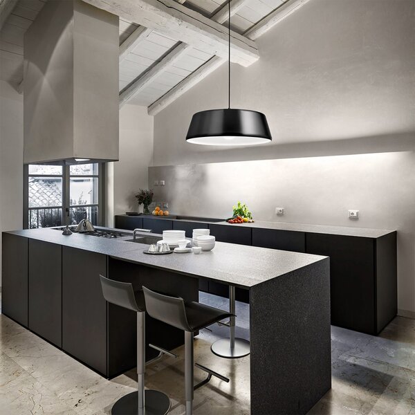 Lampada sospensione nero gea luce blanca sp e27 led lampadario monoemissione - Gea Luce