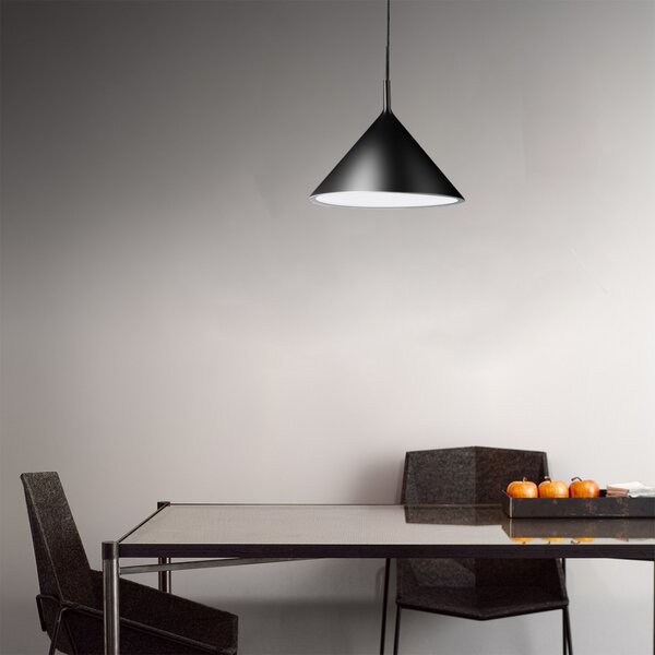Sospensione nero gea luce barbie sp e27 led alluminio lampada soffitto moderna - Gea Luce