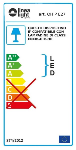 Lampadario moderno linea light group oh p e27 12105 led sospensione polietilene - Linea Light Group