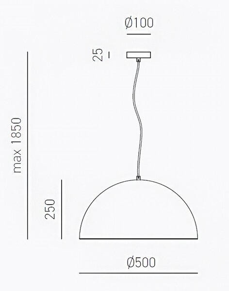 Lampada sospensione nera gea luce bonella sp cupola moderna - Gea Luce