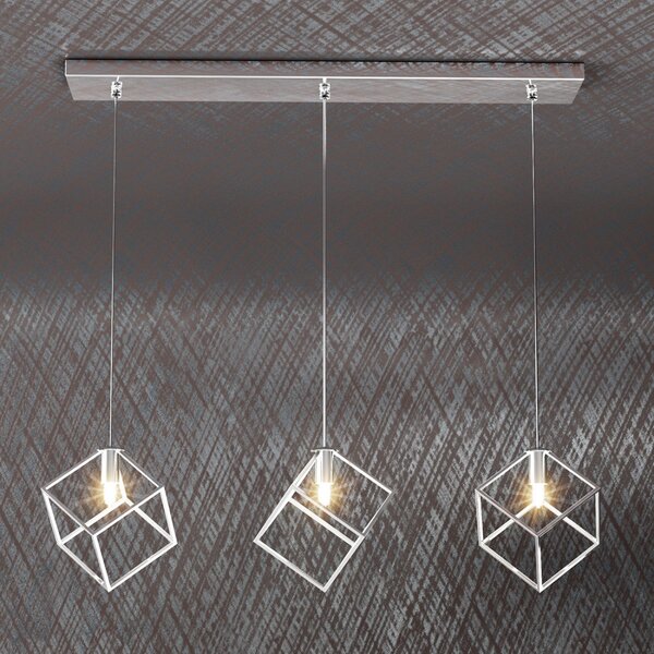 Lampadario moderno top light frame 1125 s3r g9 led metallo lampada soffitto - Top Light