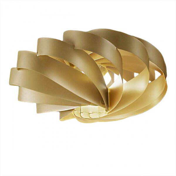Plafoniera moderna linea zero flat p e27 led oro polilux lampada soffitto - Linea Zero