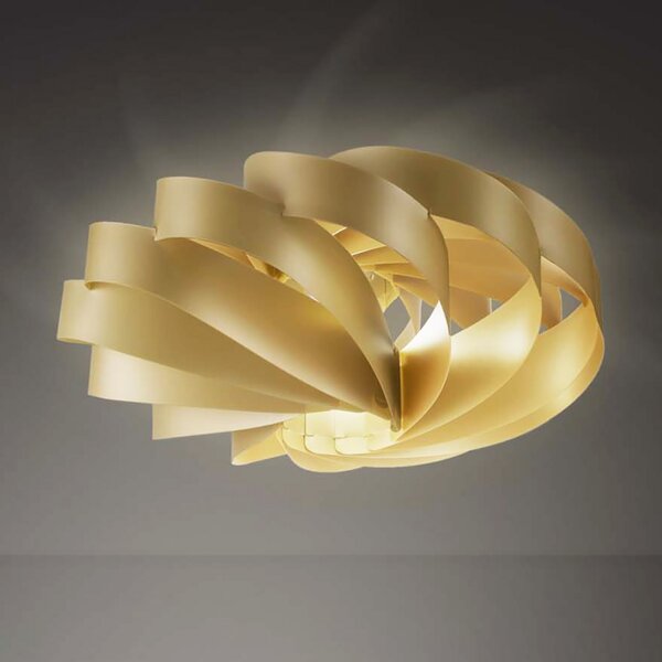Plafoniera moderna linea zero flat p e27 led oro polilux lampada soffitto - Linea Zero