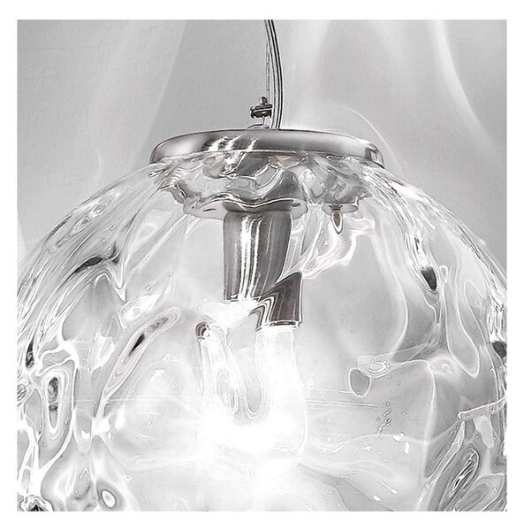 Lampadario moderno sfera due p illuminazione 2586 sm e27 led vetro lampada soffitto - Due P Illuminazione