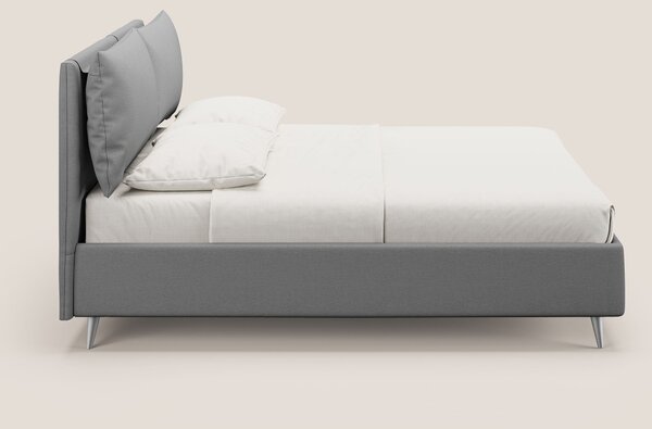 Elsa letto imbottito con vano contenitore in tessuto smacchiabile T05