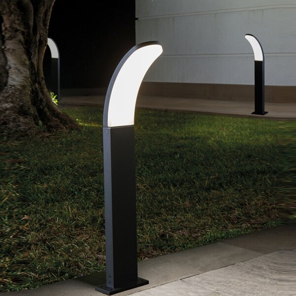 Lampioncino esterno moderno sovil virgola 99199 16 led alluminio lampada terra - Sovil Illuminazione