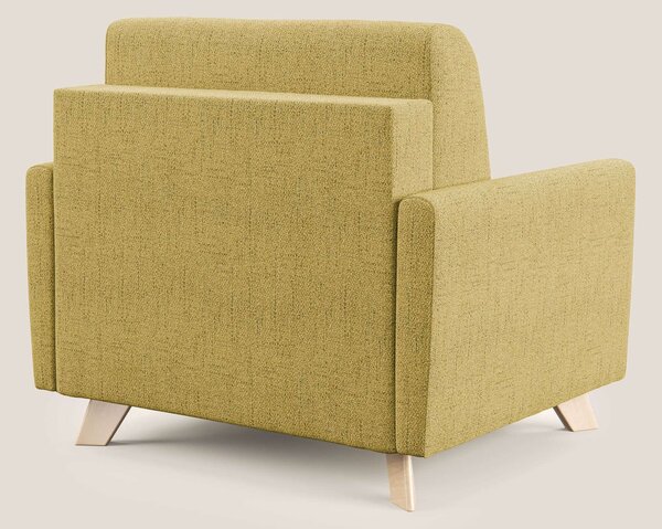 Edgar poltrona letto in tessuto felis impermeabile T03 giallo