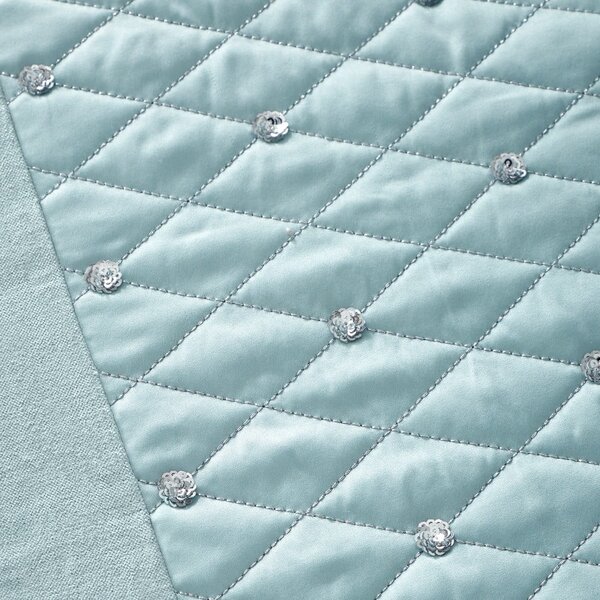 Copriletto in raso blu per letto matrimoniale 240x260 cm Sequin Cluster - Catherine Lansfield