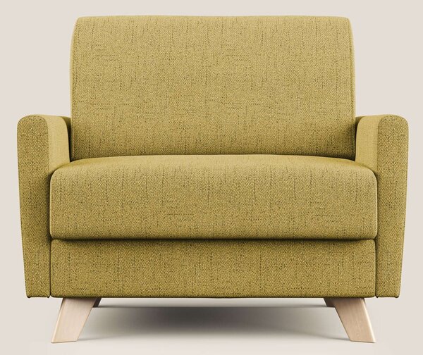 Edgar poltrona letto in tessuto felis impermeabile T03 giallo