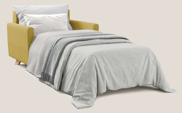 Edgar poltrona letto in tessuto felis impermeabile T03 giallo