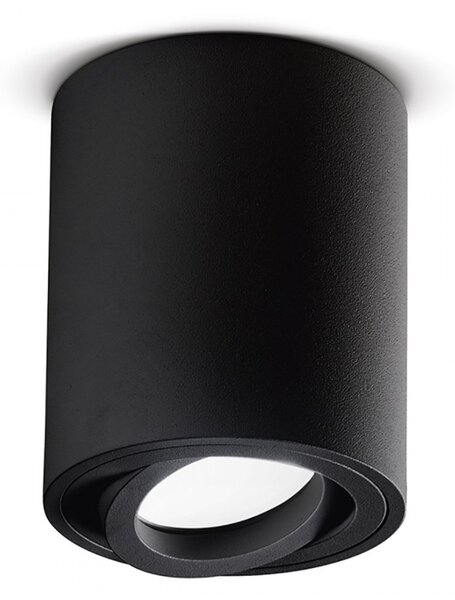 Plafoniera gea led notus r gfa352 gu10 led nero lampada soffitto orientabile moderna alluminio - Gea Led