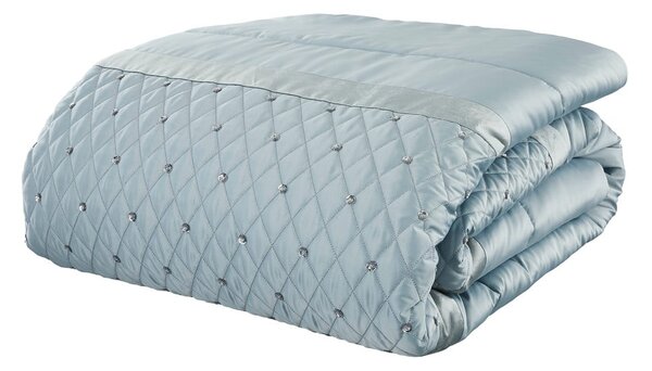 Copriletto in raso blu per letto matrimoniale 240x260 cm Sequin Cluster - Catherine Lansfield