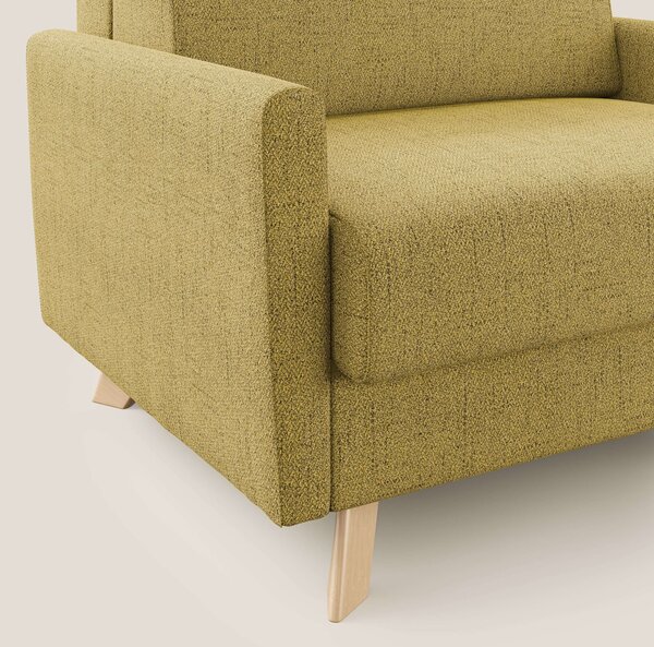 Edgar poltrona letto in tessuto felis impermeabile T03 giallo
