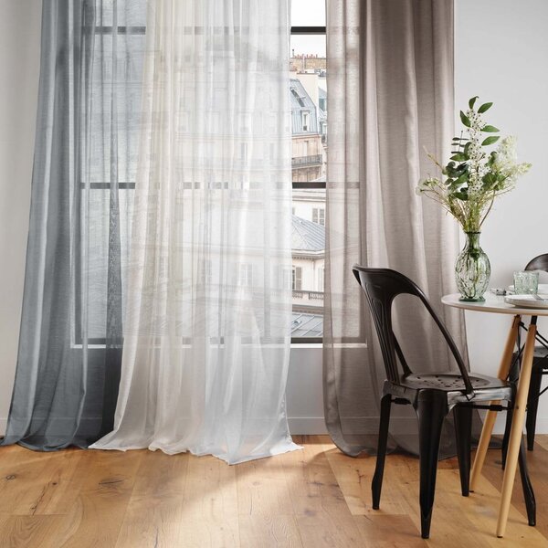 Tenda in voile marrone 140x240 cm Lissea - douceur d'intérieur