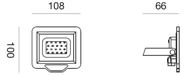 Proiettore esterno gea led ratri ges840c ip65 850lm lampada terra parete moderna - Gea Led