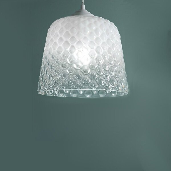 Lampadario led gea luce alice sp e27 vetro bianco sfumato lampada soffitto - Gea Luce