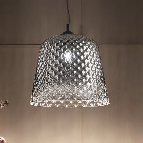 Lampadario moderno led gea luce alice sp e27 vetro sfumato fumè lampada soffitto - Gea Luce