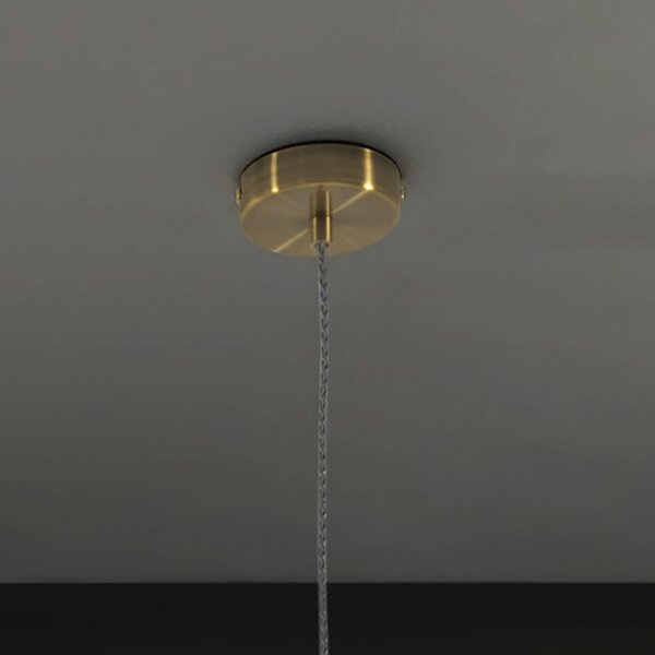 Lampadario classico led gea luce alice sg e27 vetro sfumato ambra lampada soffitto - Gea Luce