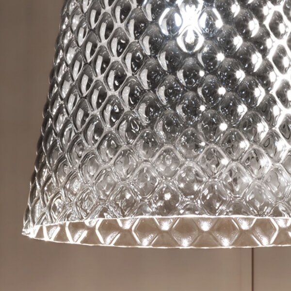 Lampadario moderno led gea luce alice sp e27 vetro sfumato fumè lampada soffitto - Gea Luce