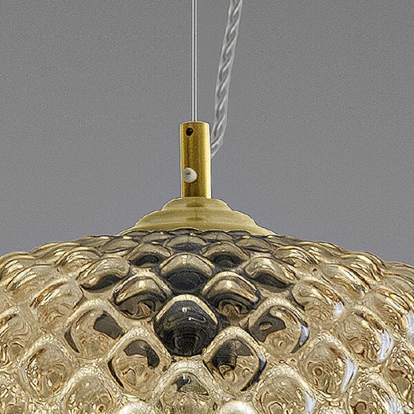 Lampadario classico led gea luce alice sg e27 vetro sfumato ambra lampada soffitto - Gea Luce
