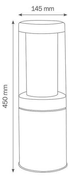 LCD Lampioncino 1255 inox a prova di acqua marina 45cm