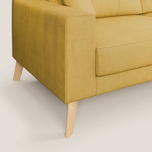 Danish divano moderno in tessuto morbido impermeabile T02 giallo