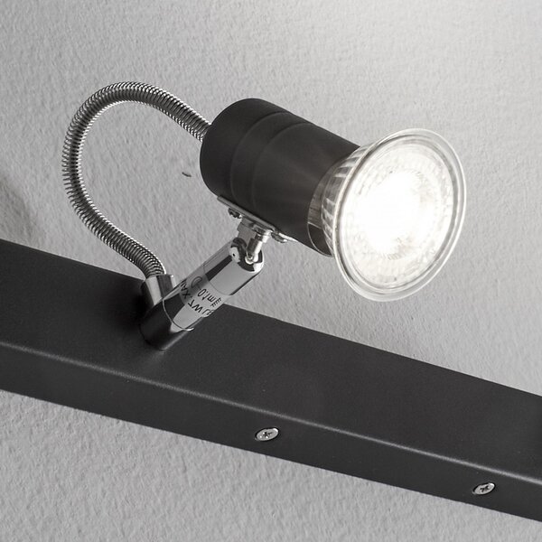 Binario moderno illuminando zelig 4 nr gu10 led faretti orientabili parete soffitto - Illuminando