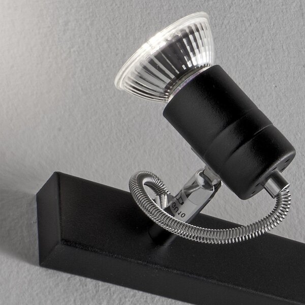 Binario moderno illuminando zelig 4 nr gu10 led faretti orientabili parete soffitto - Illuminando