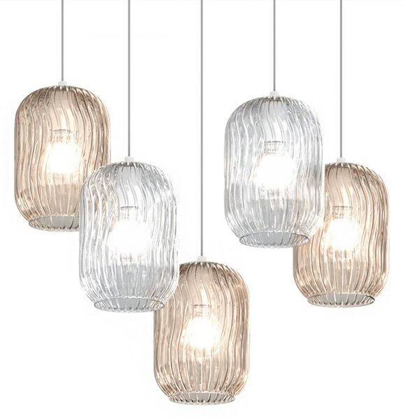 Plafoniera classica top light tender 1181 os s5 r ta e27 led vetro lampada soffitto - Top Light