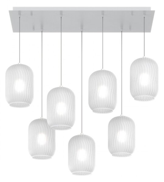 Plafoniera moderna top light tender 1181 bi s7 r bf e27 led vetro lampada soffitto - Top Light