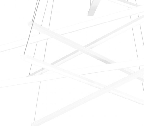 Lampadario moderno bianco top light dna 1182 s80 led sospensione lampada soffitto - Top Light