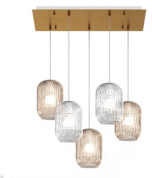 Plafoniera classica top light tender 1181 os s5 r ta e27 led vetro lampada soffitto - Top Light