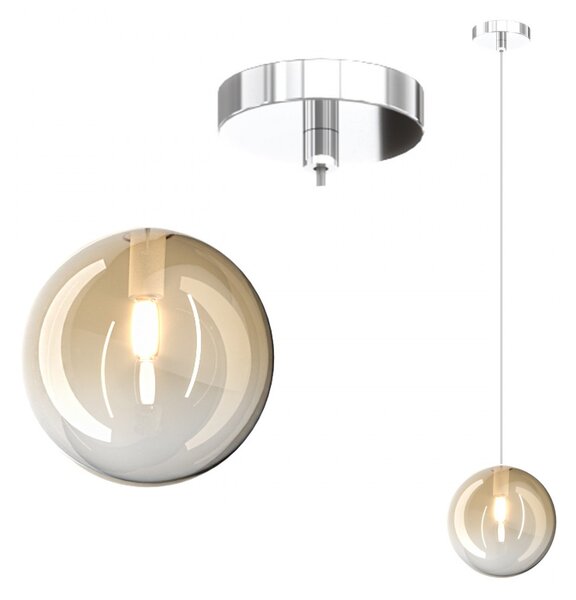 Lampadario moderno top light eclipse 1184 s1 g9 led vetro sospensione - Top Light
