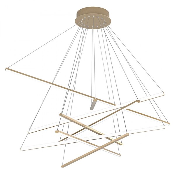 Lampadario classico oro top light dna 1182 s80 go led sospensione lampada soffitto - Top Light