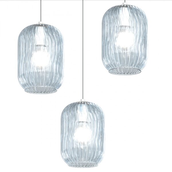 Plafoniera moderna top light tender 1181 bl s3 t e27 led vetro lampada soffitto - Top Light