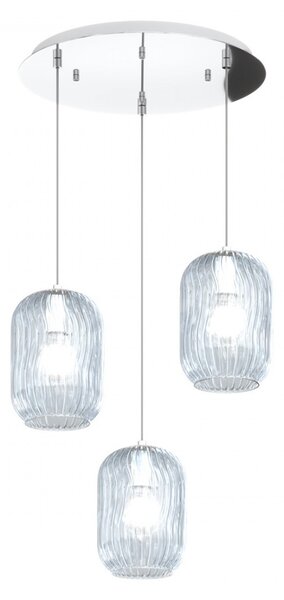 Plafoniera moderna top light tender 1181 bl s3 t e27 led vetro lampada soffitto - Top Light