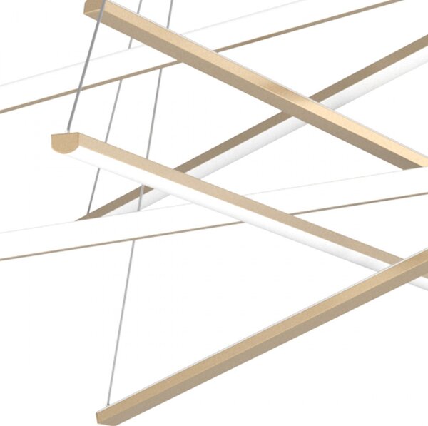 Lampadario classico oro top light dna 1182 s80 go led sospensione lampada soffitto - Top Light