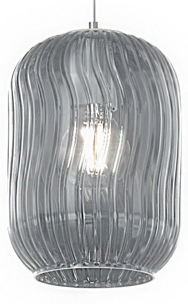 Lampadario moderno top light tender 1181 cr s3 s fu e27 led vetro sospensione - Top Light