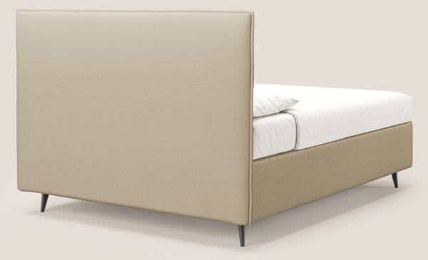 Greta letto contenitore dimensioni SLIM con testata trapuntata in ecop