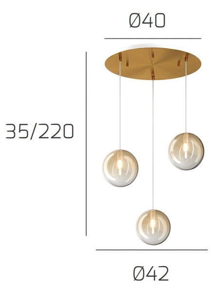 Plafoniera classica top light eclipse 1184 os s3 t am g9 led vetro lampada soffitto - Top Light
