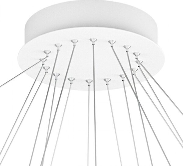 Lampadario moderno bianco top light dna 1182 s80 led sospensione lampada soffitto - Top Light