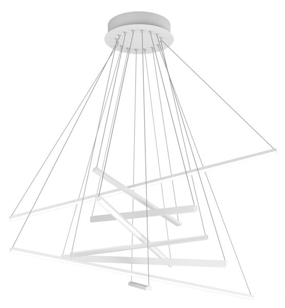 Lampadario moderno bianco top light dna 1182 s100 bi led sospensione lampada soffitto - Top Light