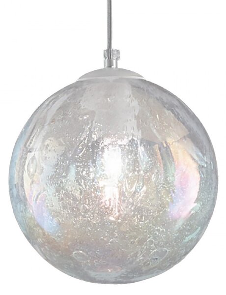 Sospensione moderna due p moon 2708 sm e27 led vetro iridato lampadario sfera - Due P Illuminazione