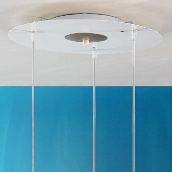 Sospensione moderna due p moon 2708 s3p e14 led vetro iridato lampadario sfera - Due P Illuminazione