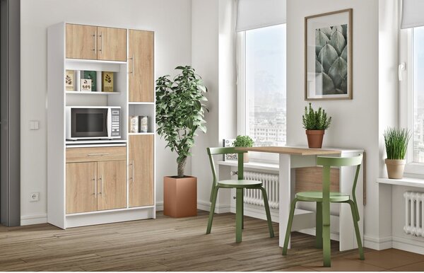 Tavolo da pranzo pieghevole con piano in rovere 76x28 cm Papillon - TemaHome