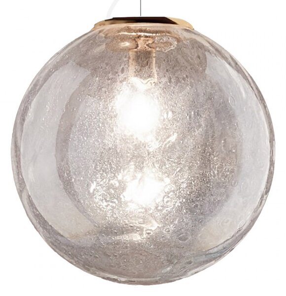 Sospensione classica due p moon 2708 sg e27 led vetro iridato lampadario sfera - Due P Illuminazione