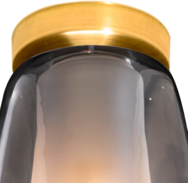 Plafoniera classica top light double skin 1176os pl1 gamma fu e27 led vetro lampada soffitto - Top Light