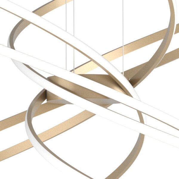 Lampadario led top light tornado 1163 s100 oro 220v 6874lm sospensione classica - Top Light