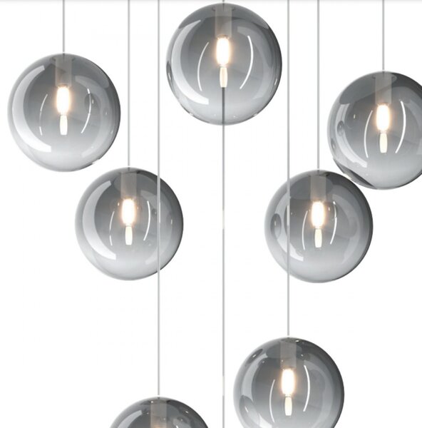 Lampadario moderno top light eclipse 1184bi s8 t fu g9 led vetro lampada soffitto - Top Light